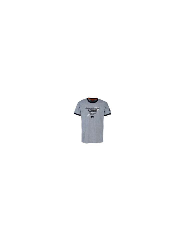 Image du produit TEE-SHIRT PLOMBIER GRIS CHINÉ T. M - 11528-002