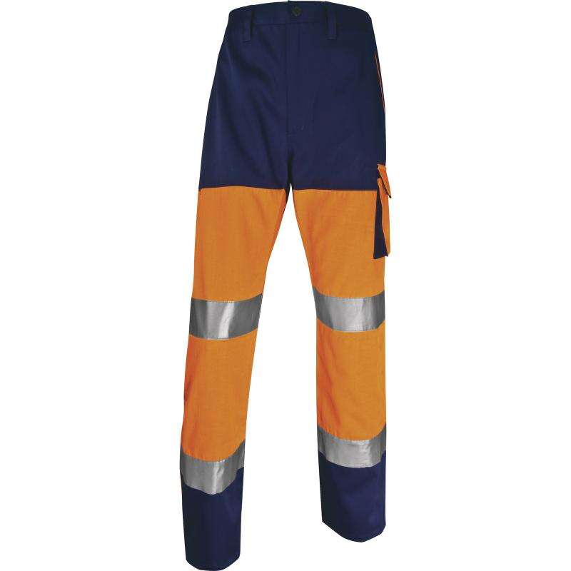 Image du produit PANTALON DE TRAVAIL ORANGE FLUO-BLEU MARINE T. L - PHPA2