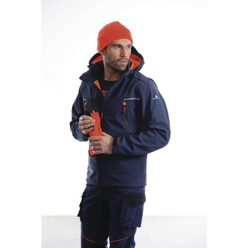 Image du produit VESTE SOFTSHELL 3 COUCHES ORSA MARINE/ORANGE - T.M