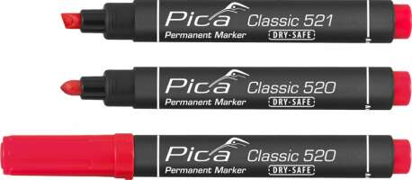 Image du produit MARKER PERMANENT PICA-CLASSIC OGIVE ROUGE (520/40)