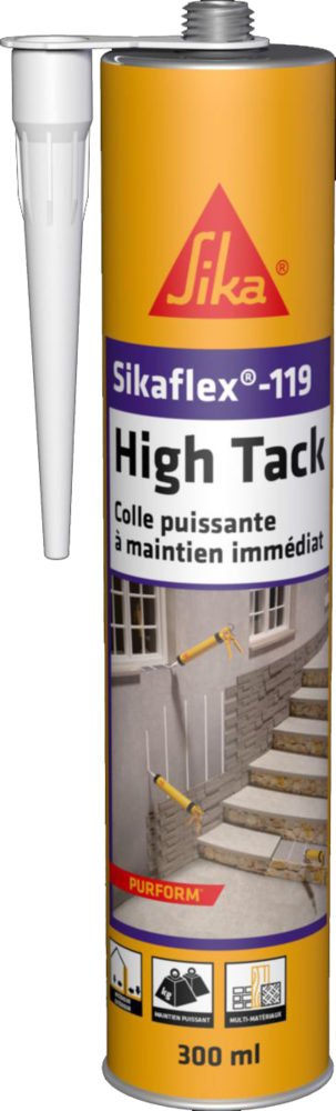 Image du produit SIKAFLEX 119 HIGH TACK COLLE A MAINTIEN IMMEDIAT USAGE INTERIEUR / EXTERIEUR 300ML BLANC