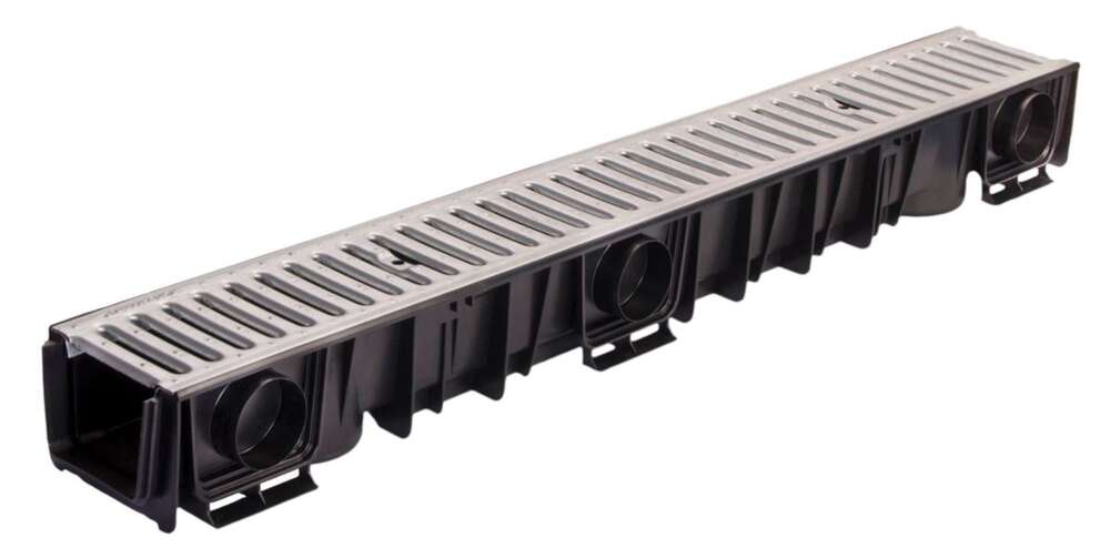 Image du produit CANIVEAU DRAINYL ECO PEHD + GRILLE PASSERELLE A15 - 1ML