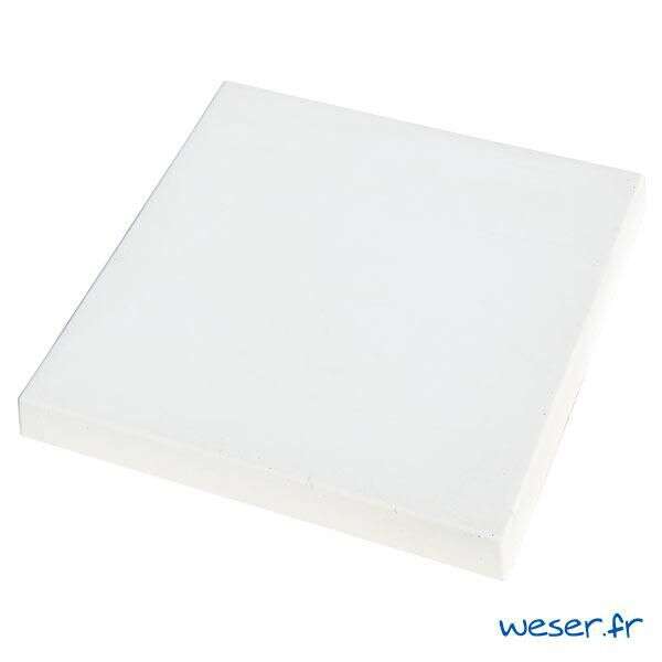 Image du produit CHAPEAU PILIER PIERRE LISSE PLAT 40X40 BLANC