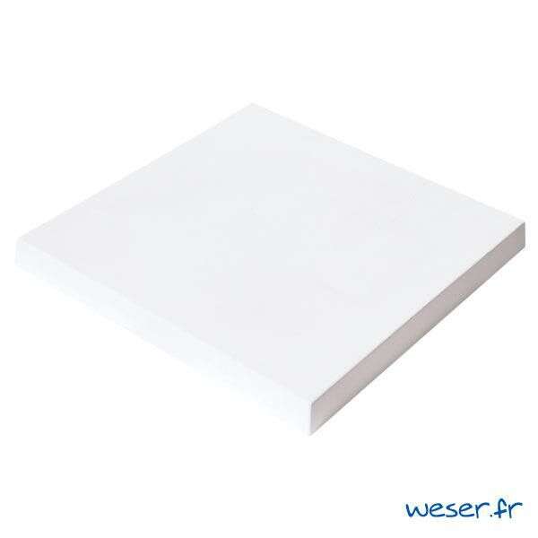 Image du produit CHAPEAU PILIER PIERRE LISSE PLAT 50X50 BLANC