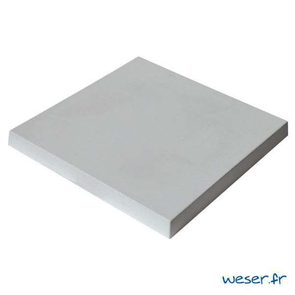 Image du produit CHAPEAU PILIER PIERRE LISSE PLAT 50X50 GRIS