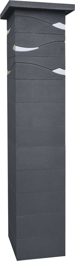 Image du produit PILIER COMPLET ONDEA 3 INSERTS 39 x 39 x 188 DARK