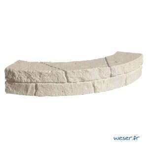 Image du produit MURET BORDURE CHINON CREME COURBE DIAM. 60 x 11 x 9