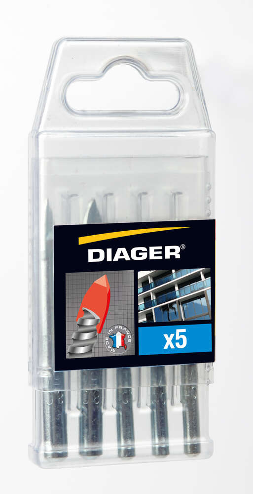 Image du produit COFFRET 5 FORET VERRE ET CARRELAGE CERATILE ATTACHEMENT CYLINDRIQUE &Oslash;6MM(X3)-&Oslash; 8MM(X2)
