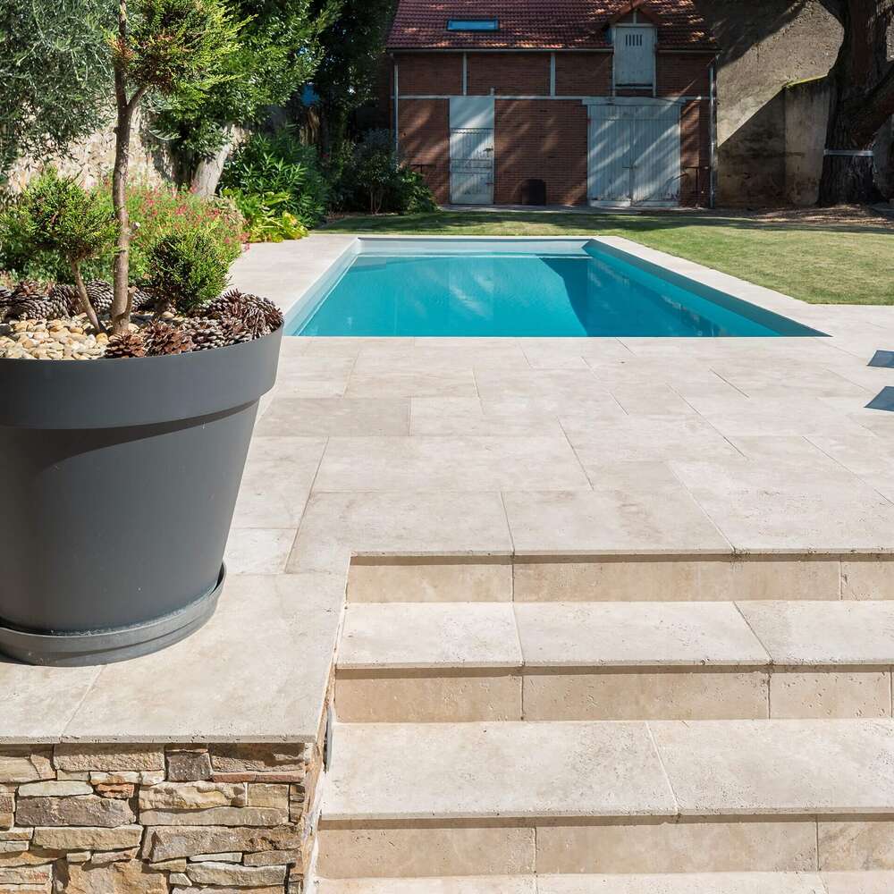 Image du produit DALLE TRAVERTIN LIGHT MIX T/C 61X40,6X3