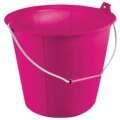 Image du produit SEAU PRO FLUO ROSE 13 LITRES A POIGNEE + ERGOTS ANSE 5,3 MM