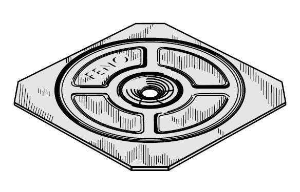 Image du produit PLAQUETTE 64X64X0 8 DF6 3 GALVA NERV - SACHET 100 PCE