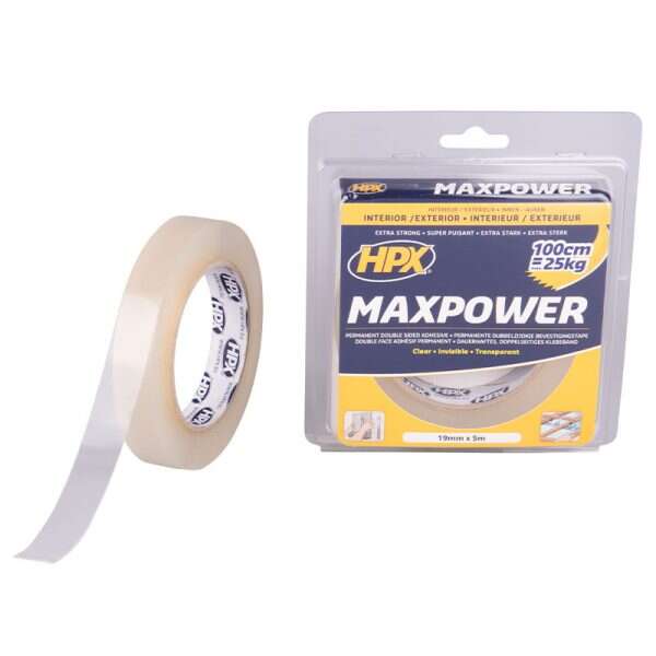 Image du produit RUBAN MAX POWER TRANSPARENT DOUBLE FACE - 19MM X 5M