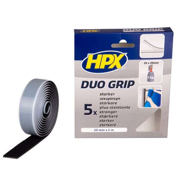 Image du produit FIXATION DUO GRIP A CLIP REAJUSTABLE - NOIR 25MM X 2M