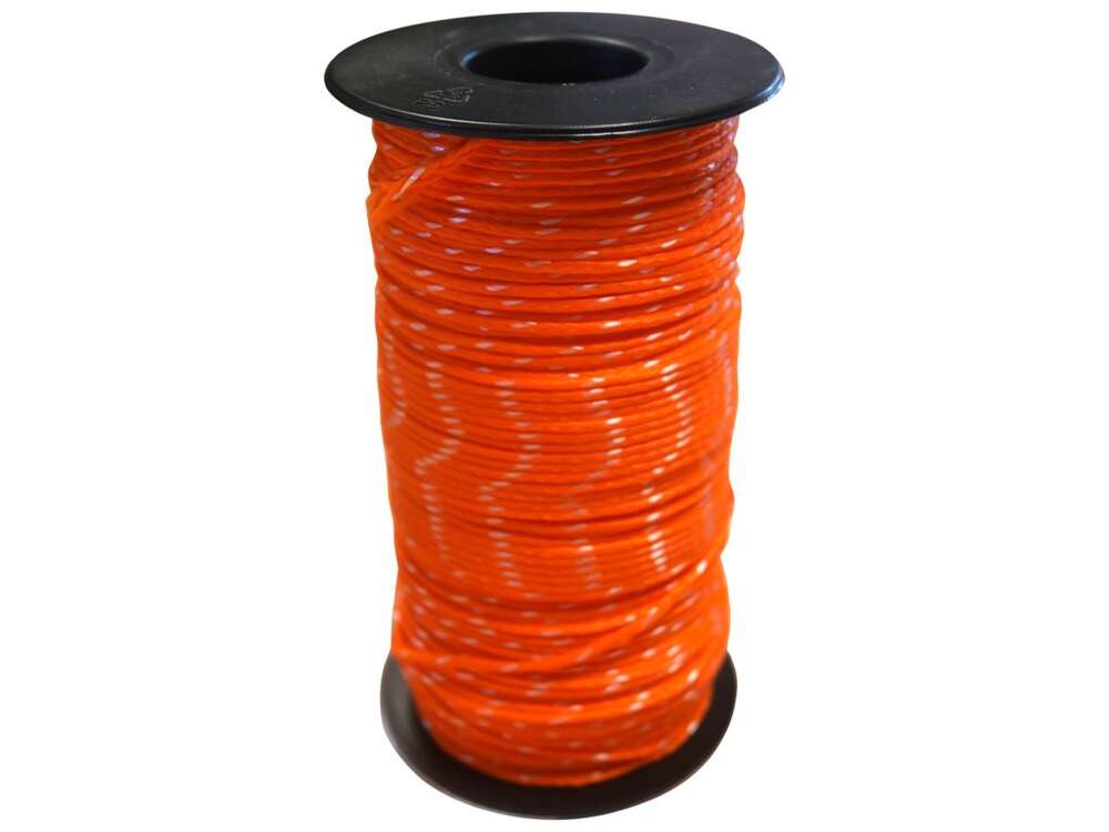 Image du produit CORDEAU POLYPRO TRESSE ORANGE/BLANC 100M FIL 1.5MM