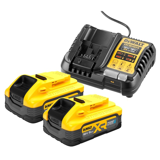 Image du produit PACK 2 BATTERIES POWERSTACK XR 18V 5Ah Li-ION + CHARGEUR