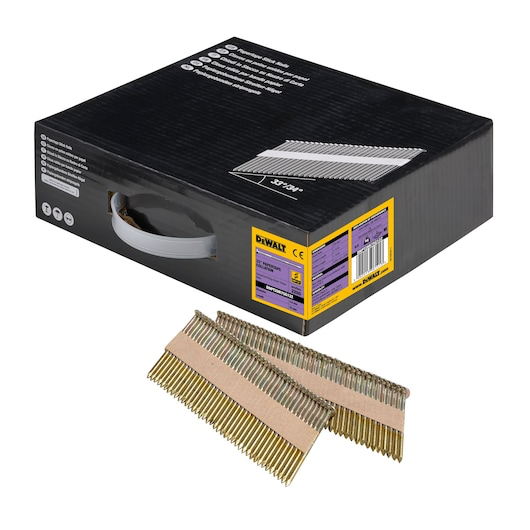 Image du produit POINTES 2.8 x 75MM EN BANDE PAPIER 33&deg; CRANTEES  ELECTRO-ZINGUEES - 2200 PTES