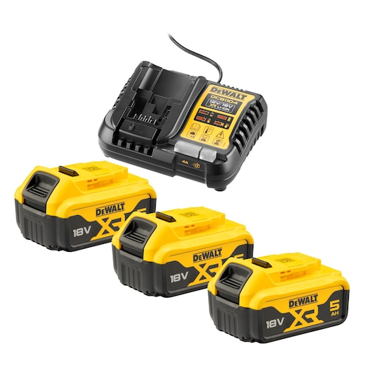 Image du produit PACK 3 BATTERIES XR 18V 5AH  Li-Ion + CHARGEUR
