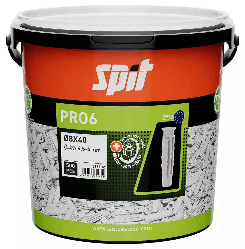 Image du produit CHEVILLE PRO6 8X40 SS/VIS - SEAU 500