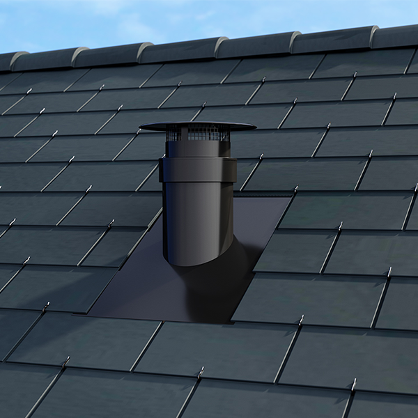 Image du produit SORTIE DE TOIT VENTILATION NOIR VENTELIA 25-35&deg; UNIVERS. TUILE