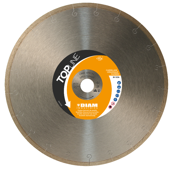 Image du produit DISQUE DIAMANT &Oslash;350/25.4 GRES CERAM PLEINE MASSE