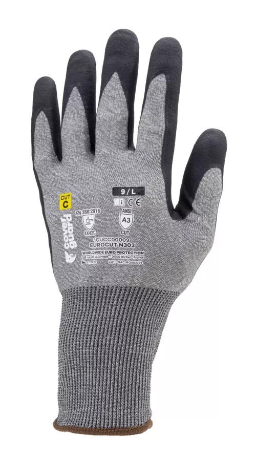 Image du produit GANTS EUROCUT N303 CUT C. 18G HPPE NANO MOUSSE NITRILE