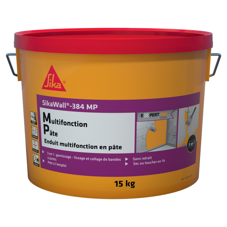Image du produit SIKAWALL 384 MP ENDUIT MULTIFONCTION EN PATE POUR MURS ET PLAFONDS INTERIEURS SEAU 5KG