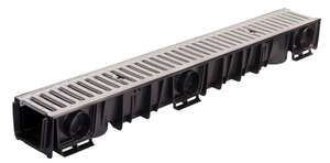 Image produit CANIVEAU DRAINYL ECO PEHD + GRILLE PASSERELLE A15 - 1ML