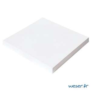 Image produit CHAPEAU PILIER PIERRE LISSE PLAT 50X50 BLANC