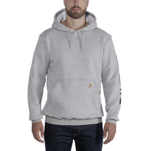 Image produit SWEAT A CAPUCHE 034 GRIS CLAIR SIGNATURE 100074 LOGO HOODED