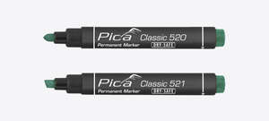 Image produit MARKER PERMANENT PICA-CLASSIC BISEAUTE VERT (521/36)