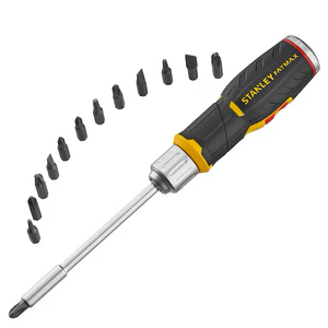 Image produit MAXI TOURNEVIS PORTE-EMBOUTS REVOLVER A CLIQUET + 12 EMBOUTS